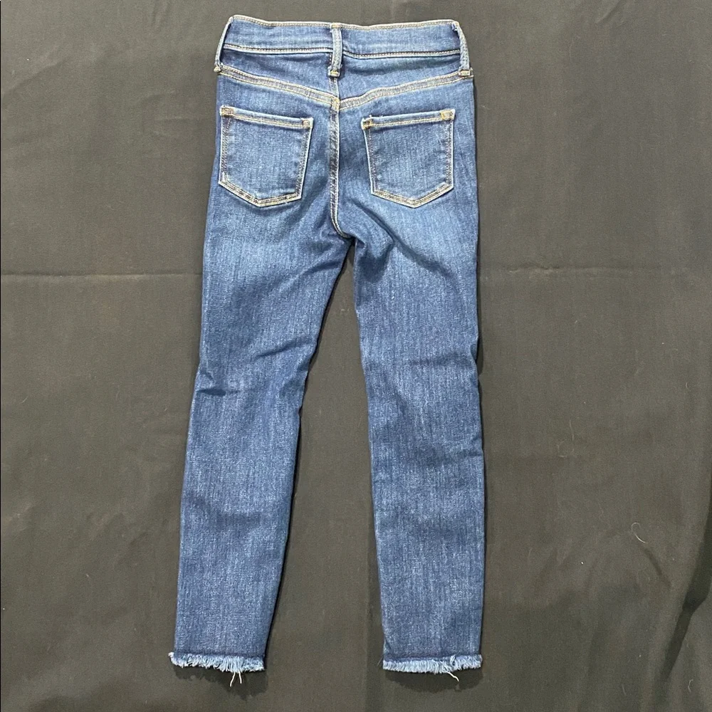 Old Navy Girls High Rise Rockstar Dark Blue Ripped Skinny Jeans